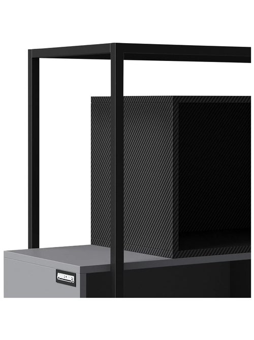 Boekenkast met 4 open vakken - metalen frame 'Roba' - Minecraft - Kiabi