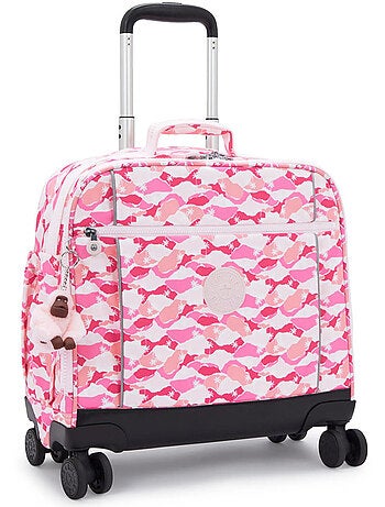 Boekentas 4 Wieltjes Kipling New Storia Pink Palm 41 cm - met vak PC 13''