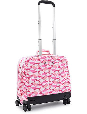 Boekentas 4 Wieltjes Kipling New Storia Pink Palm 41 cm - met vak PC 13''