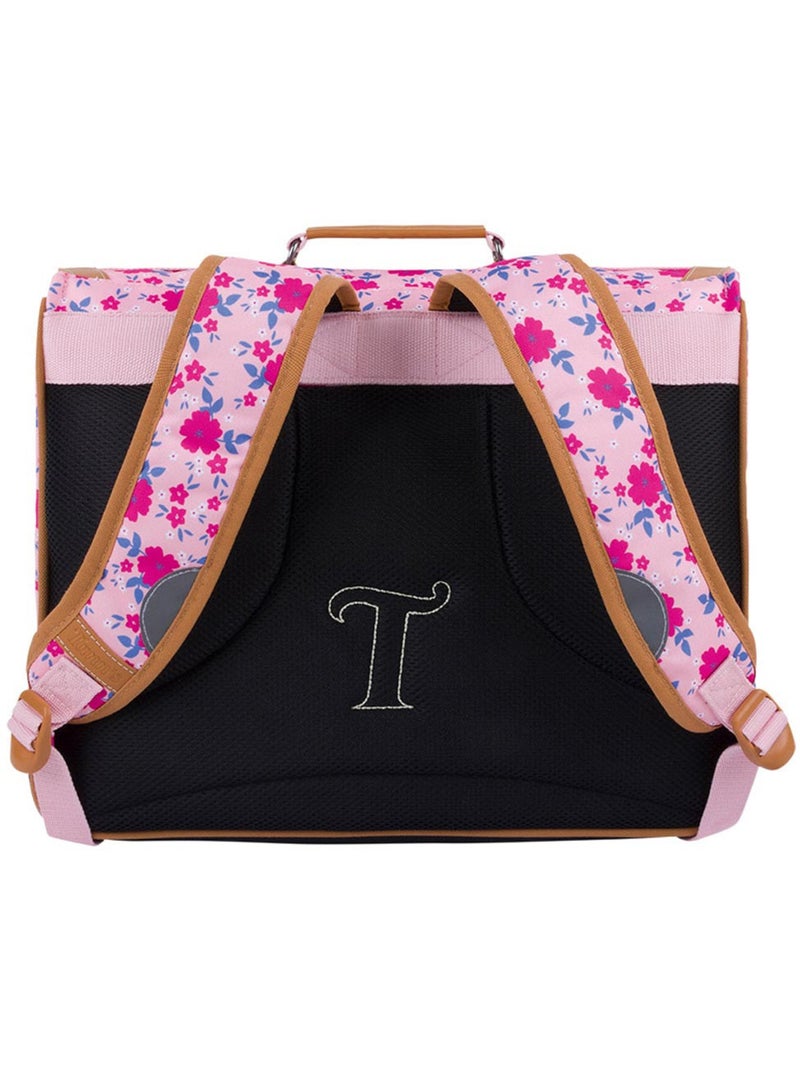 Boekentas 41 cm Tann's Aurore Jardin secret, motief bloemen roze Roze - Kiabi
