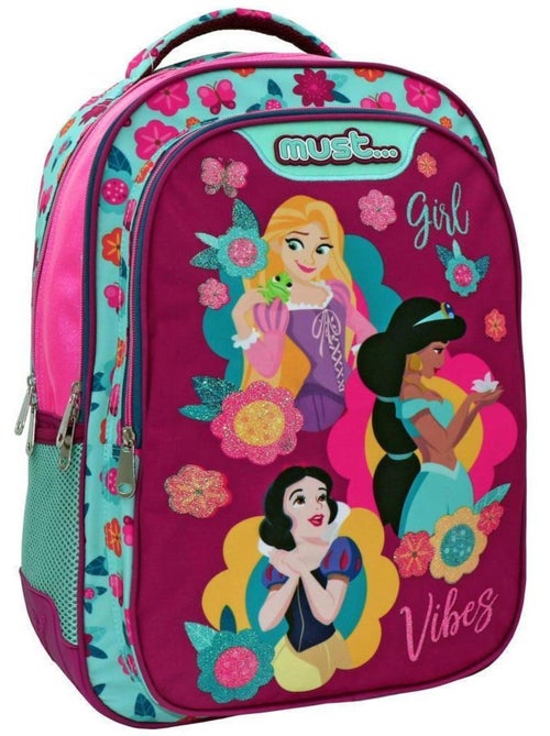 Boekentas Disney Princess bedrukt prinses van polyester glitters - Kiabi