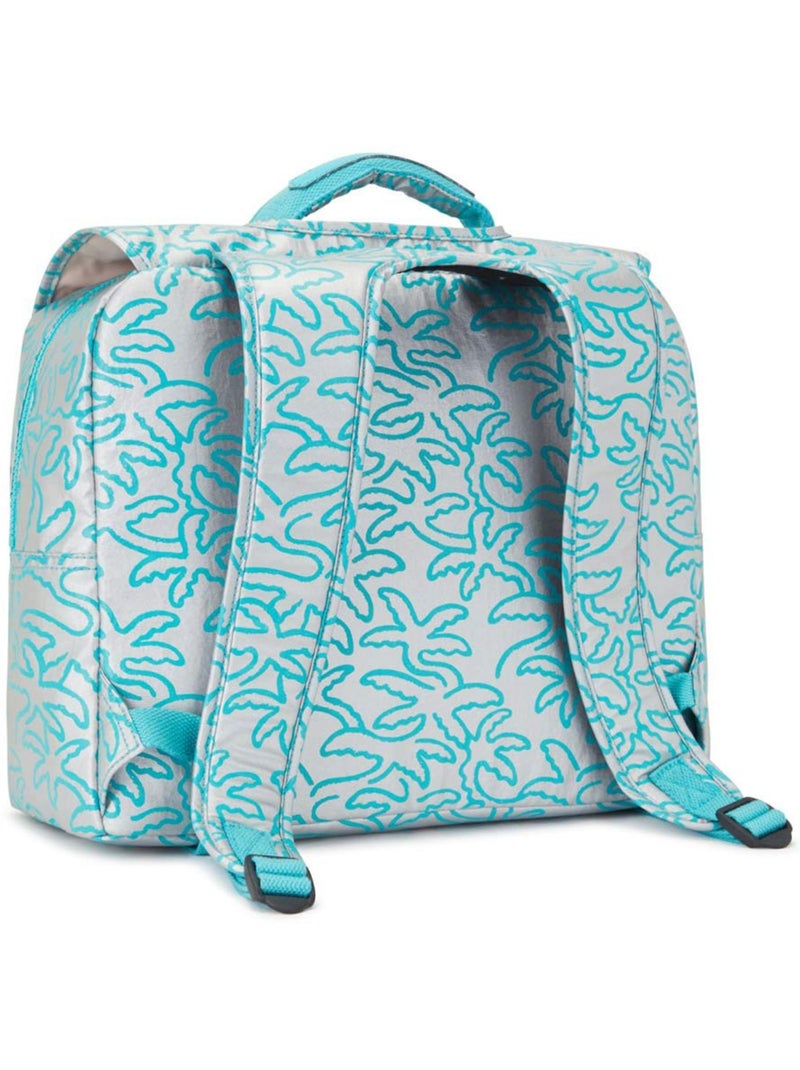 Boekentas kinderen Kipling Iniko Metallic Palm 40 cm - Premiumkwaliteit Blauwgrijs - Kiabi