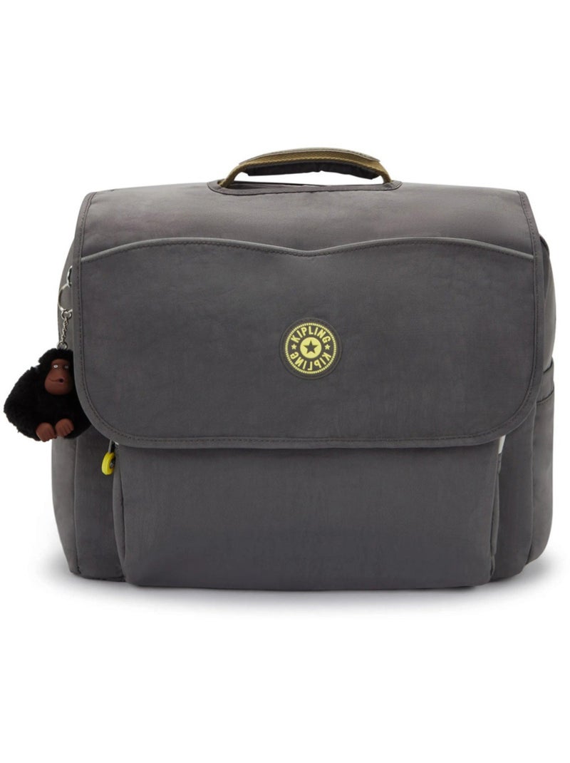 Boekentas Kipling CODIE L 41 cm uitstraling waterafstotend met apen-sleutelhanger Grijs - Kiabi