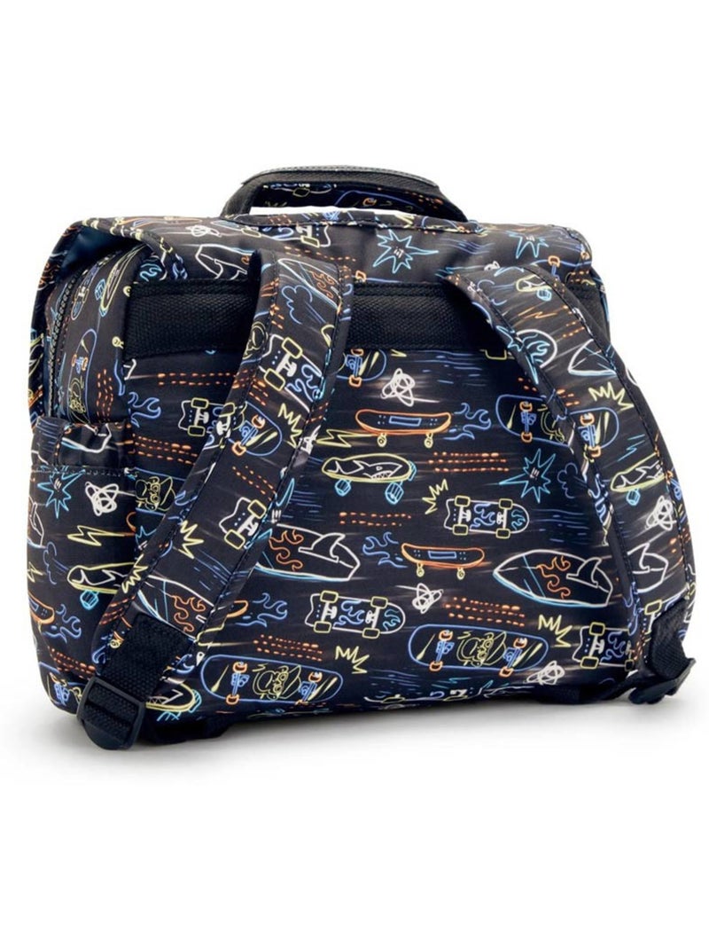 Boekentas Kipling Codie S voor kleuters – 30 cm – collectie Neon Skate Zwart Oranje Blauw - Kiabi