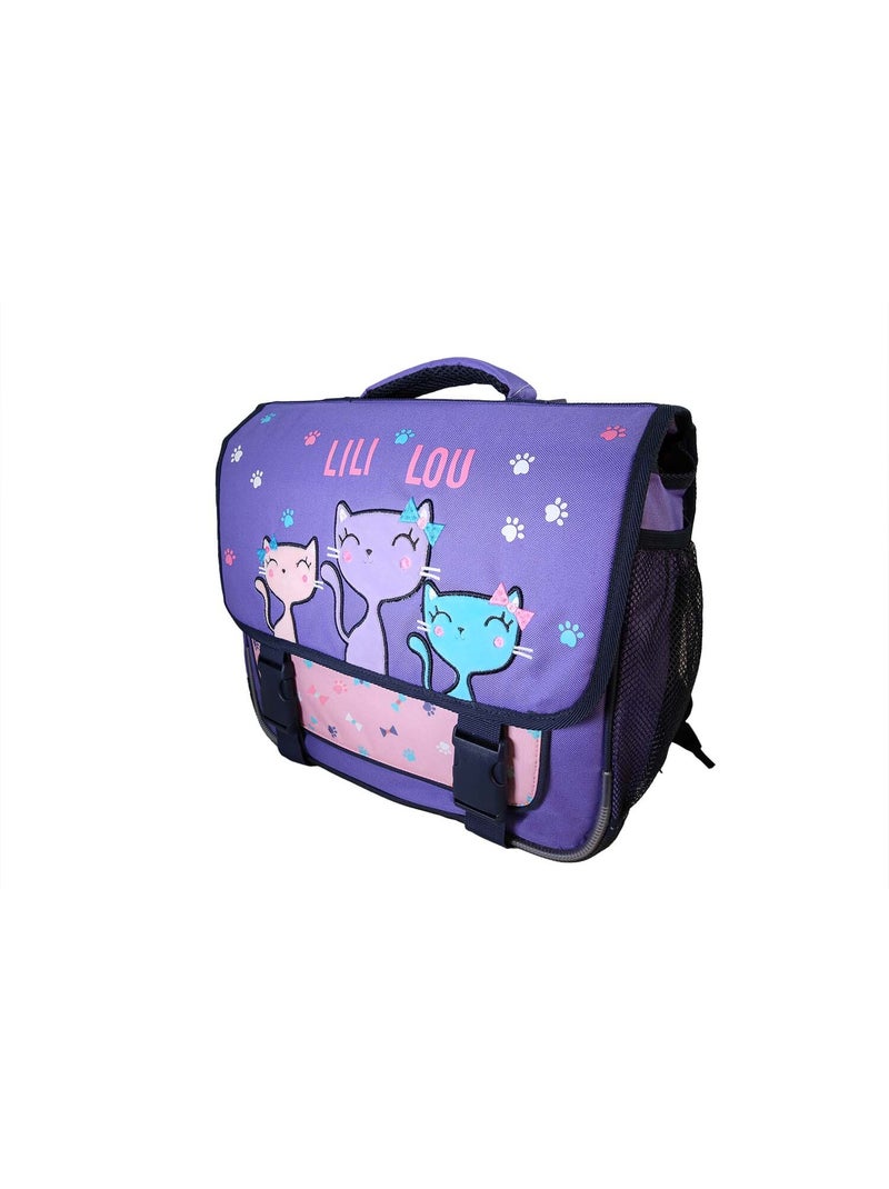Boekentas – Lililou Kat 38 CM Multicolor - Kiabi