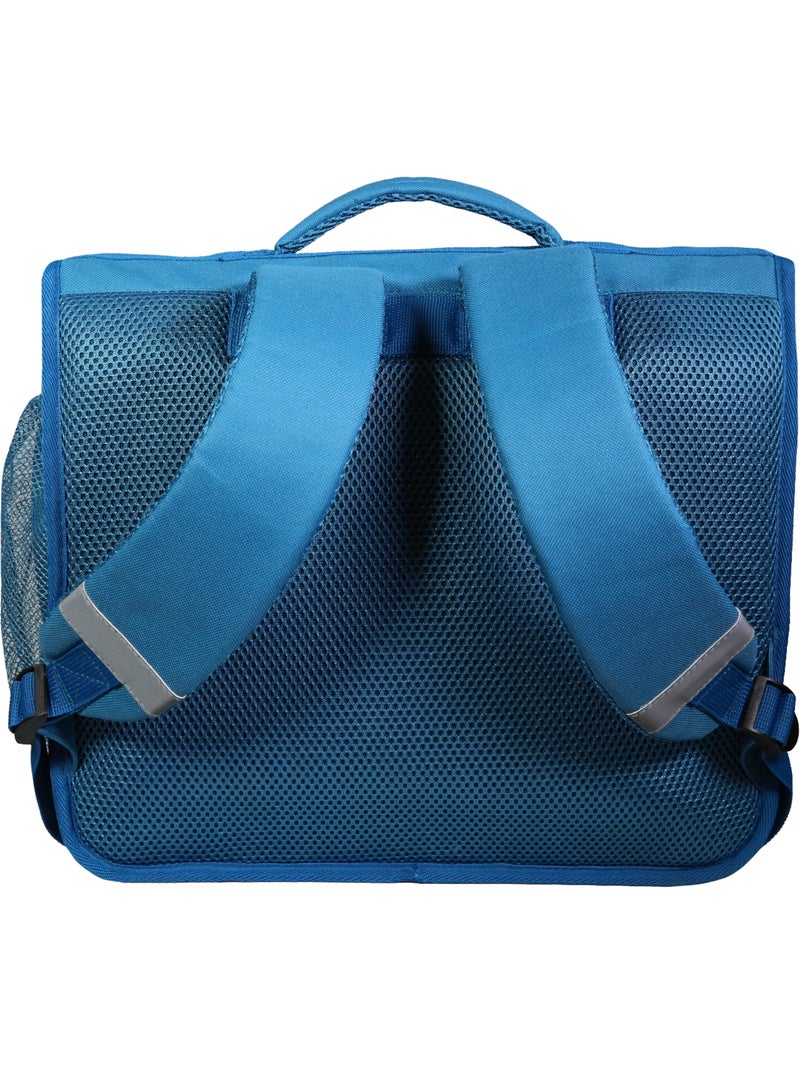 Boekentas messenger Minions Game Over 38 cm met klep met 2 vakken Blauw - Kiabi