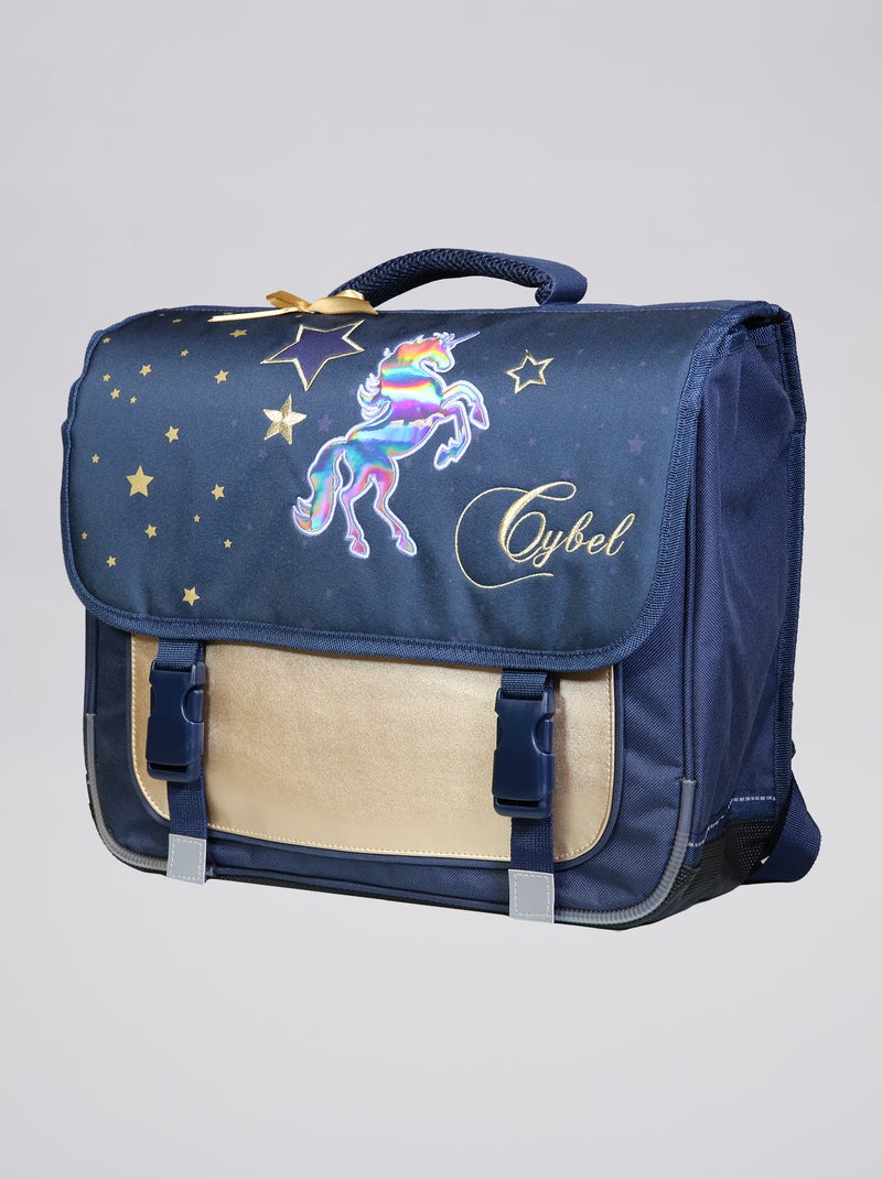 Boekentas met print blauw - Kiabi