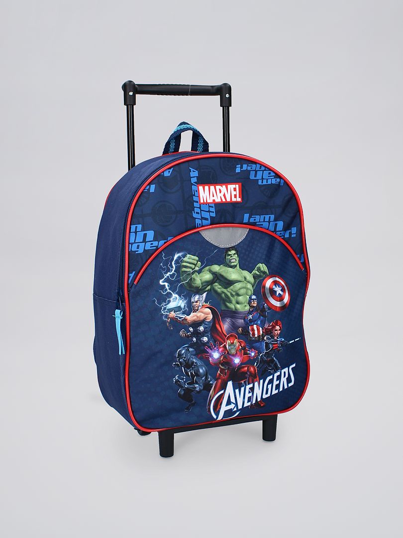 Boekentas met wieltjes 'Avengers' marineblauw - Kiabi