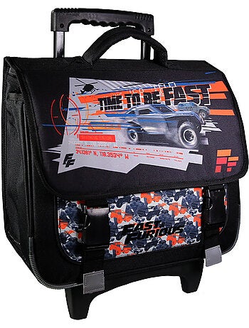 Boekentas op wieltjes – 'Fast and Furious' – 38 cm