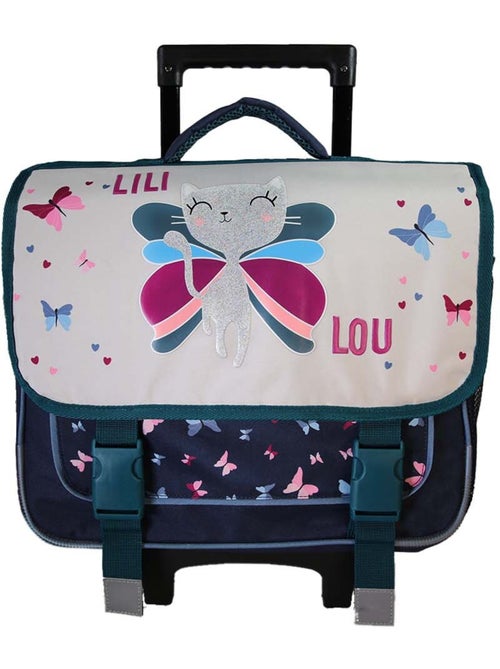 Boekentas op wieltjes – Lililou Kat Vlinders 38 CM - Kiabi Boekentas op wieltjes – Lililou Kat Vlinders 38 CM - Kiabi