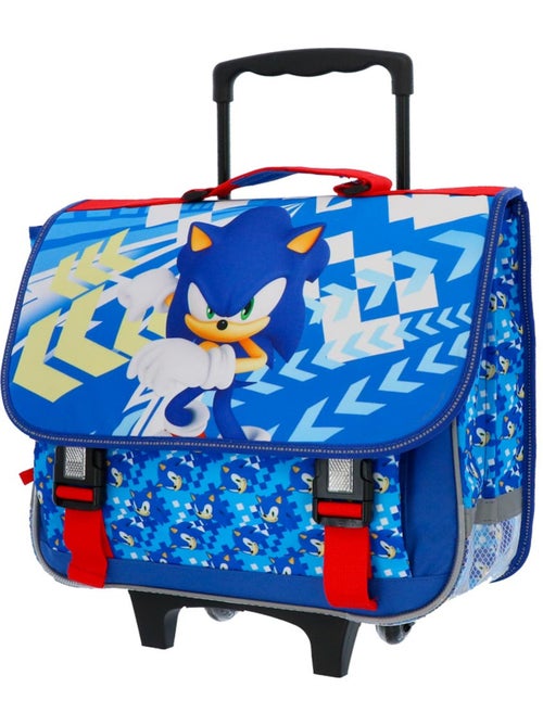 Boekentas op wieltjes Sonic Flash 41 cm 2 vakken - Kiabi Boekentas op wieltjes Sonic Flash 41 cm 2 vakken - Kiabi