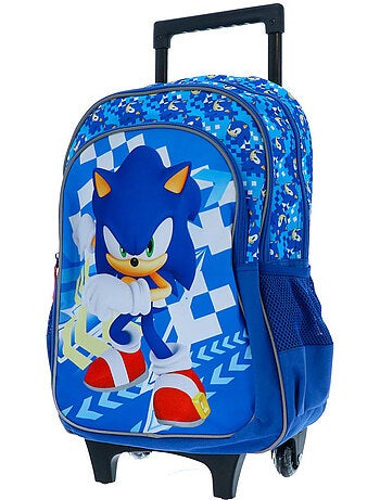 Boekentas op wieltjes Sonic Flash 48 cm met 2 vakken met ritssluiting SONIC