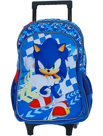 Boekentas op wieltjes Sonic Flash 48 cm met 2 vakken met ritssluiting SONIC