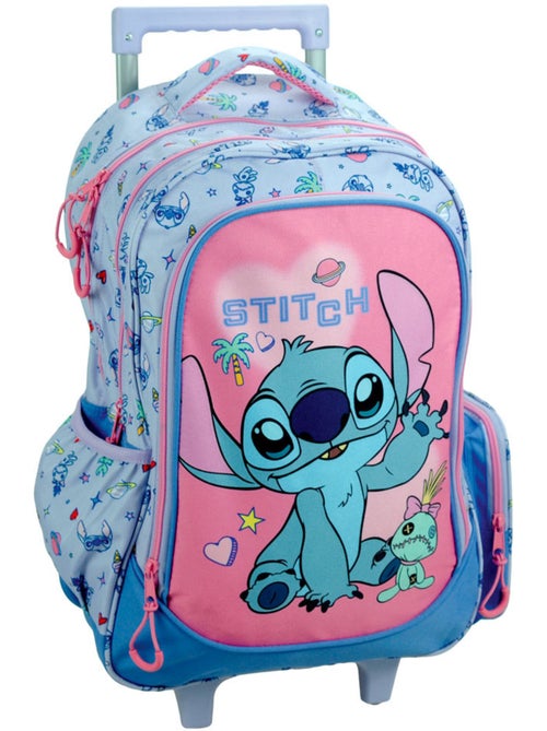 Boekentas op wieltjes Stitch Vodoo Lilo & Stitch 46 cm met 2 vakken - Kiabi