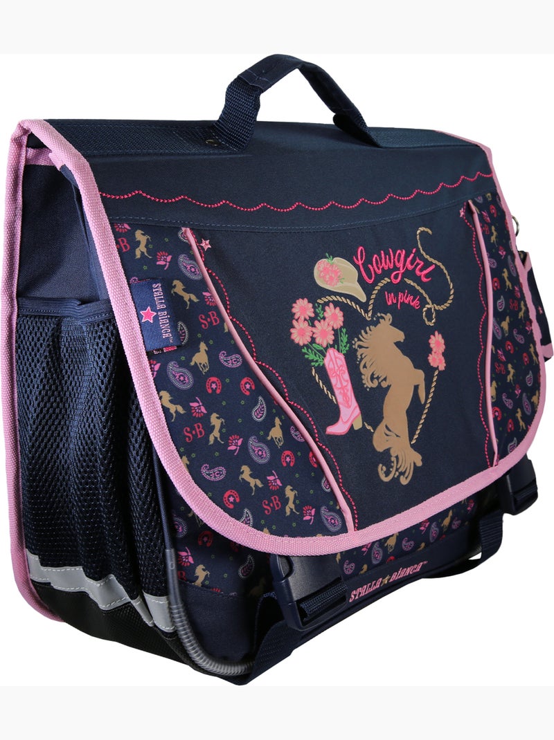 Boekentas – Paard – 38 cm – stalla bianca Blauw - Kiabi