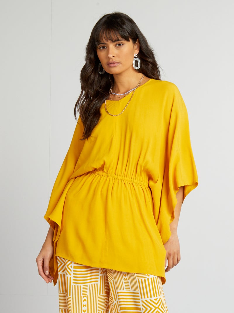 Bohemien blouse ORANJE - Kiabi