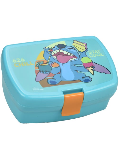 Boîte à goûter 'Stitch' en PVC Stay Cool 17 cm à clip Lilo & Stitch - Kiabi Boîte à goûter 'Stitch' en PVC Stay Cool 17 cm à clip Lilo & Stitch - Kiabi