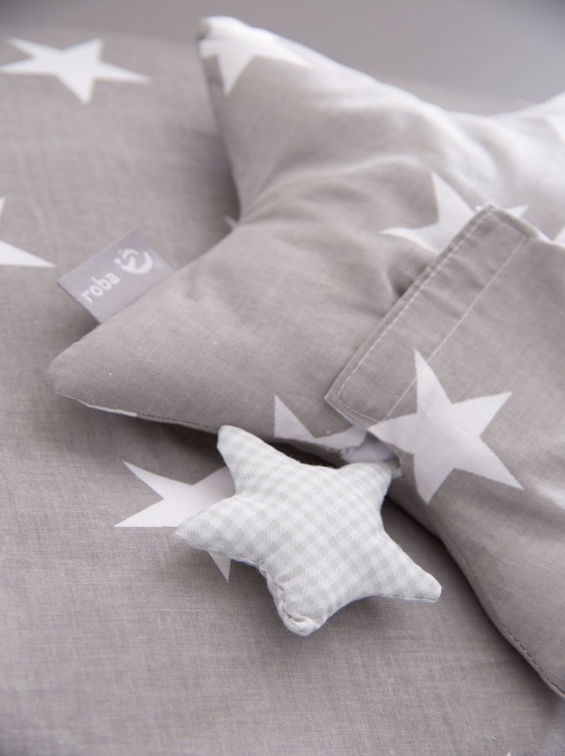 Boîte à musique étoile lavable 'Little Stars' ROBA Gris Blanc - Kiabi