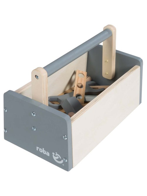 Boite à outils 22 pièces en bois pour enfant ROBA - Kiabi