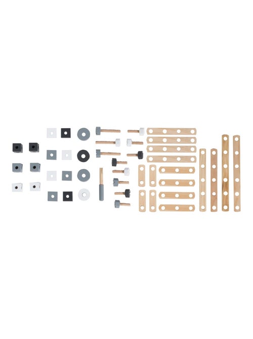Boite à outils 46 pièces en bois pour enfant ROBA - Kiabi