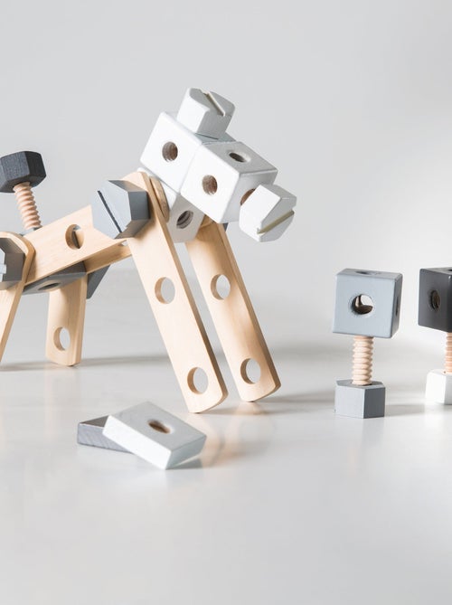 Boite à outils 46 pièces en bois pour enfant ROBA - Kiabi