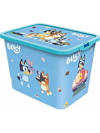 Boîte de rangement 23 L Bluey avec couvercle pour jouets et accessoires