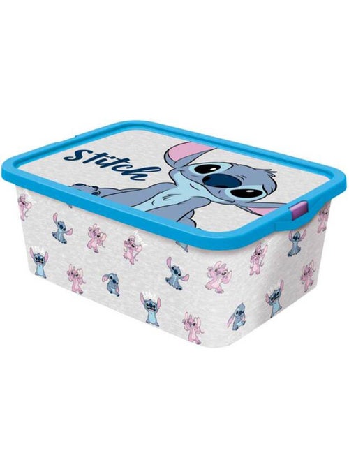 Boîte de rangement à clic rectangulaire 'Stitch' – 13 L – Stor - Kiabi Boîte de rangement à clic rectangulaire 'Stitch' – 13 L – Stor - Kiabi