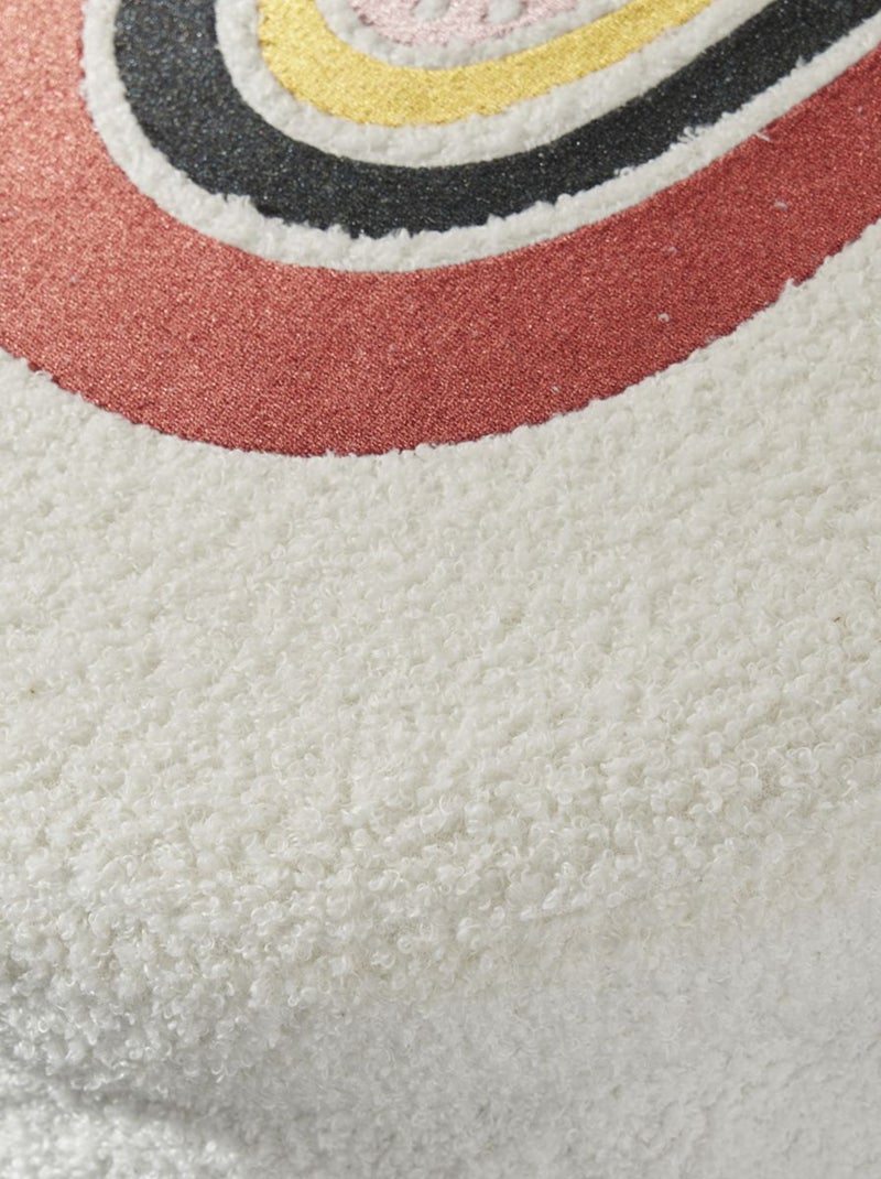 Boîte de rangement arc-en-ciel en maille bouclette Beige - Kiabi