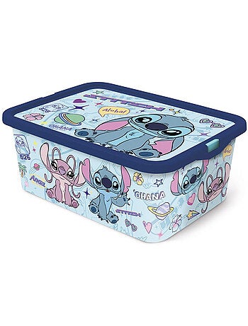 Boîte de rangement avec couvercle 'Stitch' et 'Ohana' 13 L