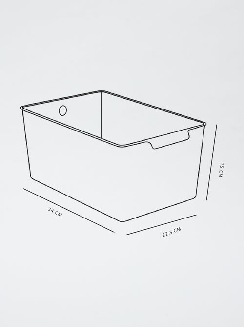 Boite de rangement avec poignée - Kiabi