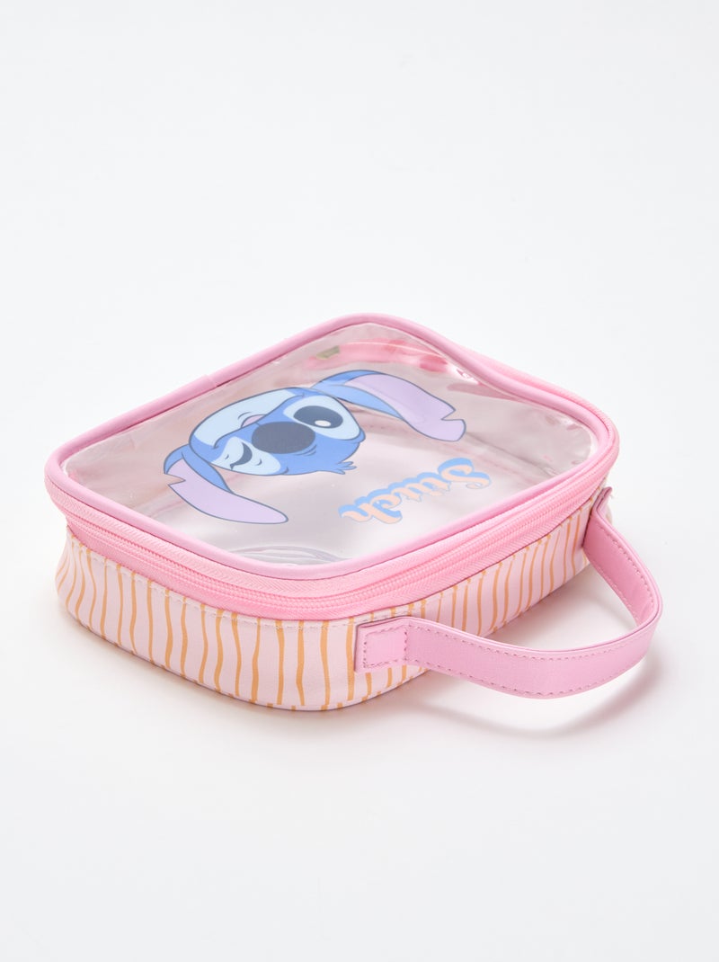 Boîte de rangement 'Disney' 'Stitch' transparente Rose - Kiabi