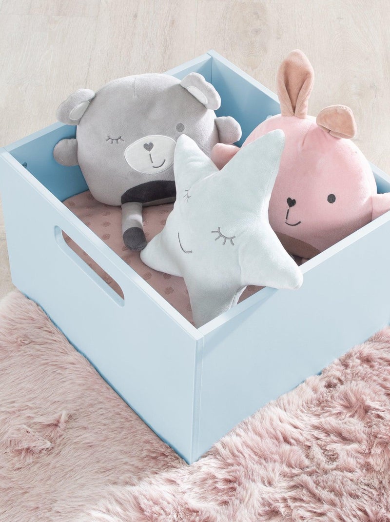 Boîte de rangement en bois pour les jouets ROBA Bleu clair - Kiabi