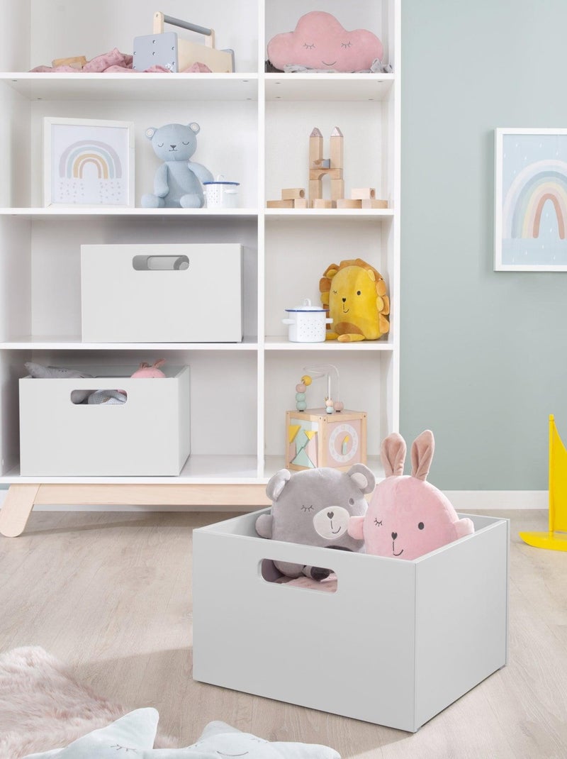 Boîte de rangement en bois pour les jouets ROBA Gris - Kiabi