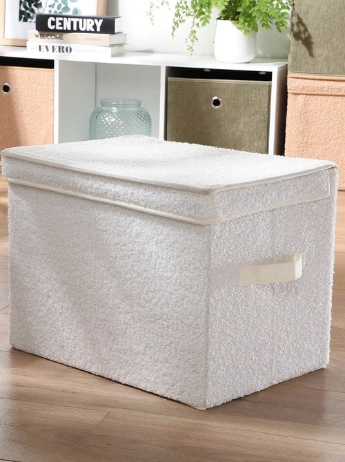 Boîte de rangement en maille bouclette - Kiabi