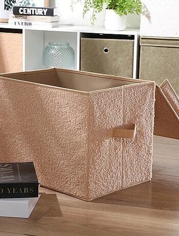 Boîte de rangement en maille bouclette