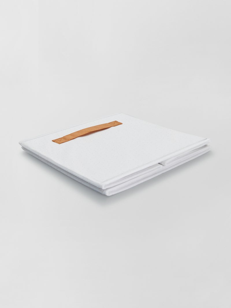 Boite de rangement en tissu Blanc - Kiabi