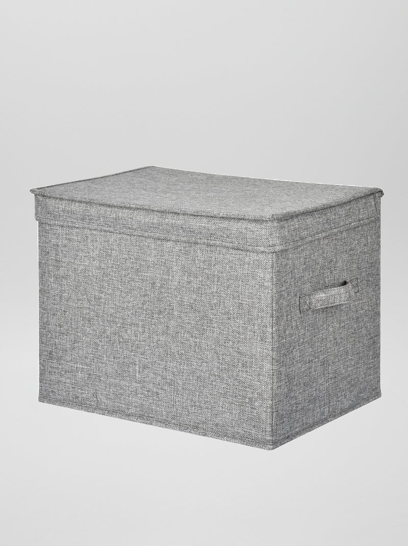 Boite de rangement en tissu Gris - Kiabi