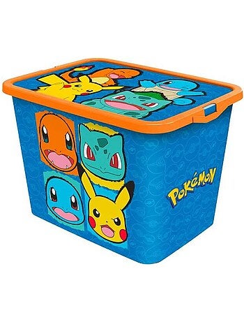Boîte de rangement Pokémon 23L à couvercle à clapet - 38 x 28 x 27 cm