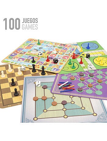 Boîte en métal contenant 100 jeux de société pour les 6 ans et plus cb games