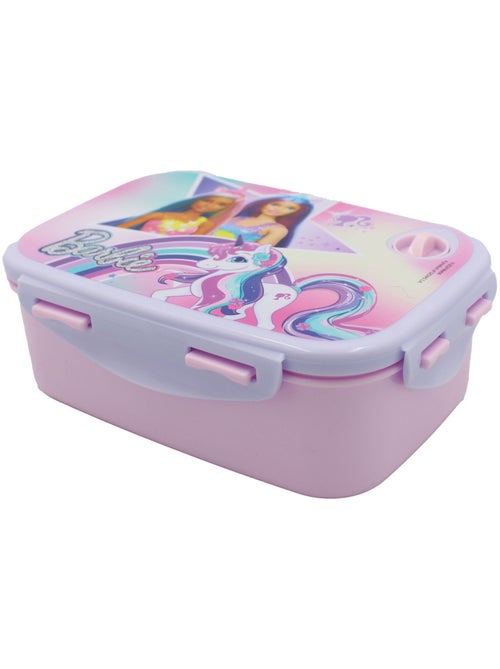 Boîte repas à charnière 'Barbie' licorne – Poignée de transport – PVC - Kiabi Boîte repas à charnière 'Barbie' licorne – Poignée de transport – PVC - Kiabi