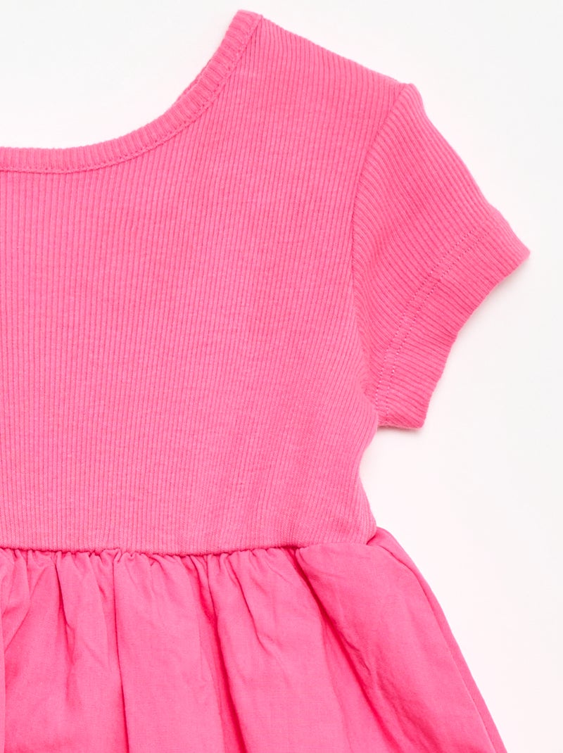 Bolvormige jurk met korte mouwen Rose - Kiabi