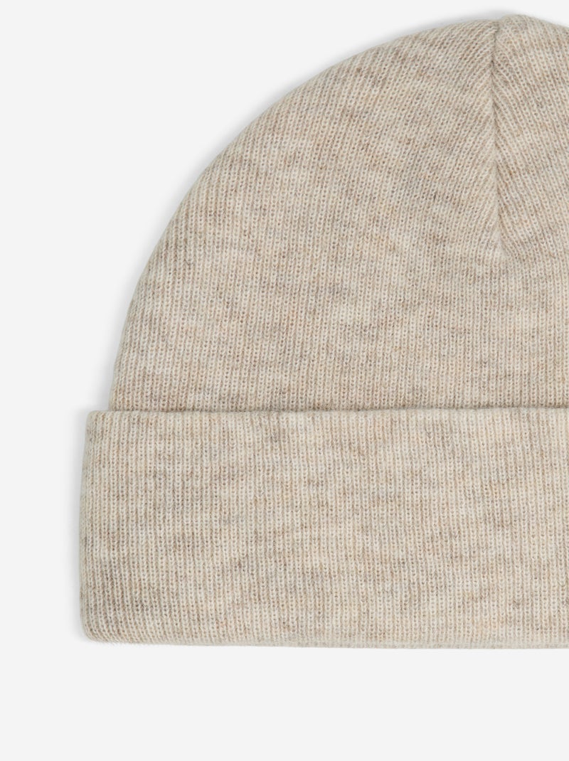 Bonnet avec étiquette devant Beige - Kiabi