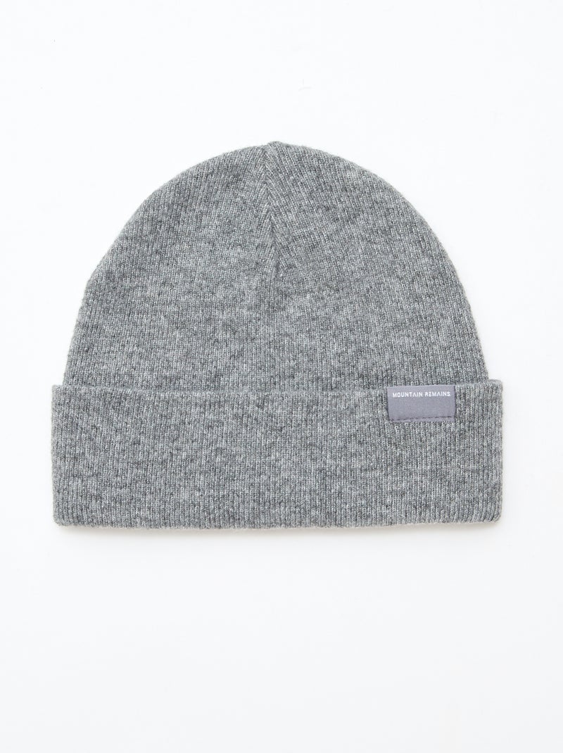 Bonnet avec revers Gris - Kiabi