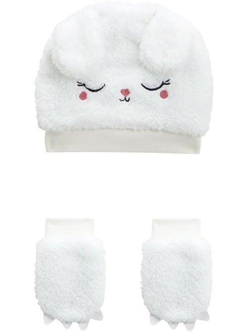 Bonnet b?b? en sherpa + moufles Alaska - Kiabi Bonnet b?b? en sherpa + moufles Alaska - Kiabi