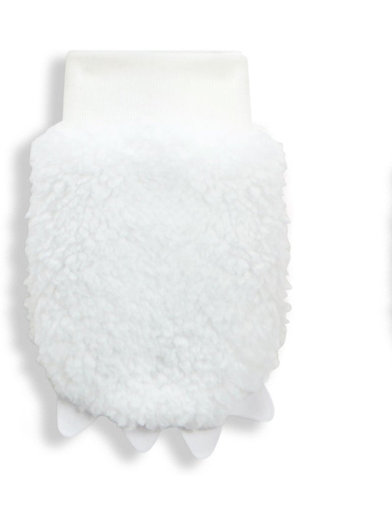 Bonnet b?b? en sherpa + moufles Alaska Ecru - Kiabi
