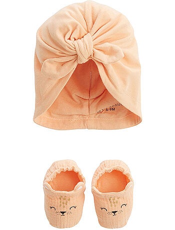 Bonnet bébé et chaussons sierra