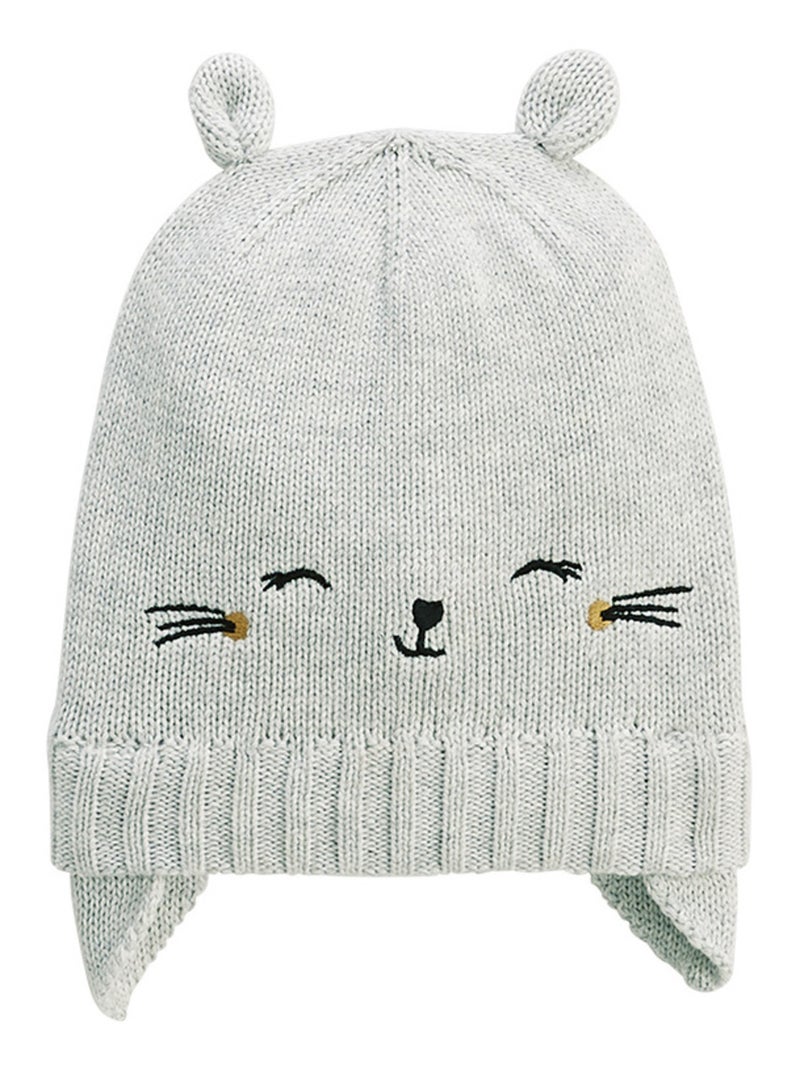 Bonnet bébé et moufles en tricot Esmée Gris Gris - Kiabi