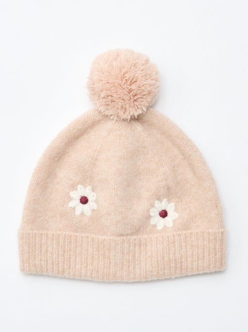 Bonnet brodé en coton - Kiabi