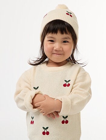 Bonnet brodé en coton