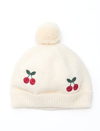 Bonnet brodé en coton
